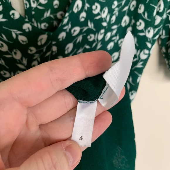 Reformation | Brielle Mini Dress Green Floral | 4 - Picture 5 of 9